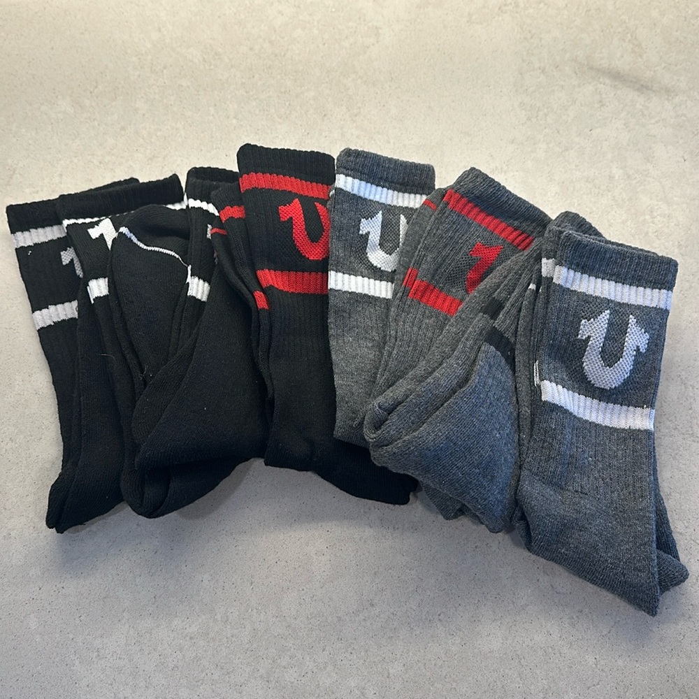 True Religion Socks- 8 pack